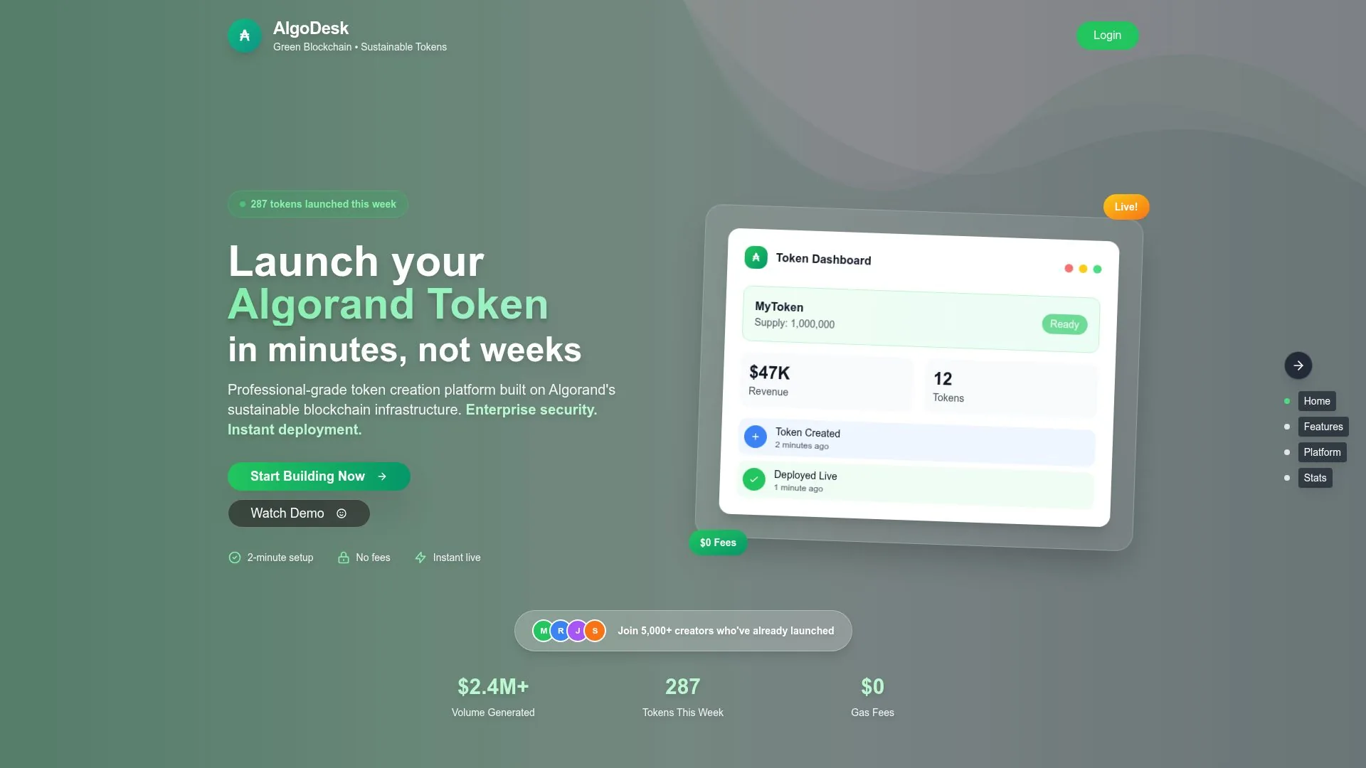 AlgoDesk — Blockchain Platform