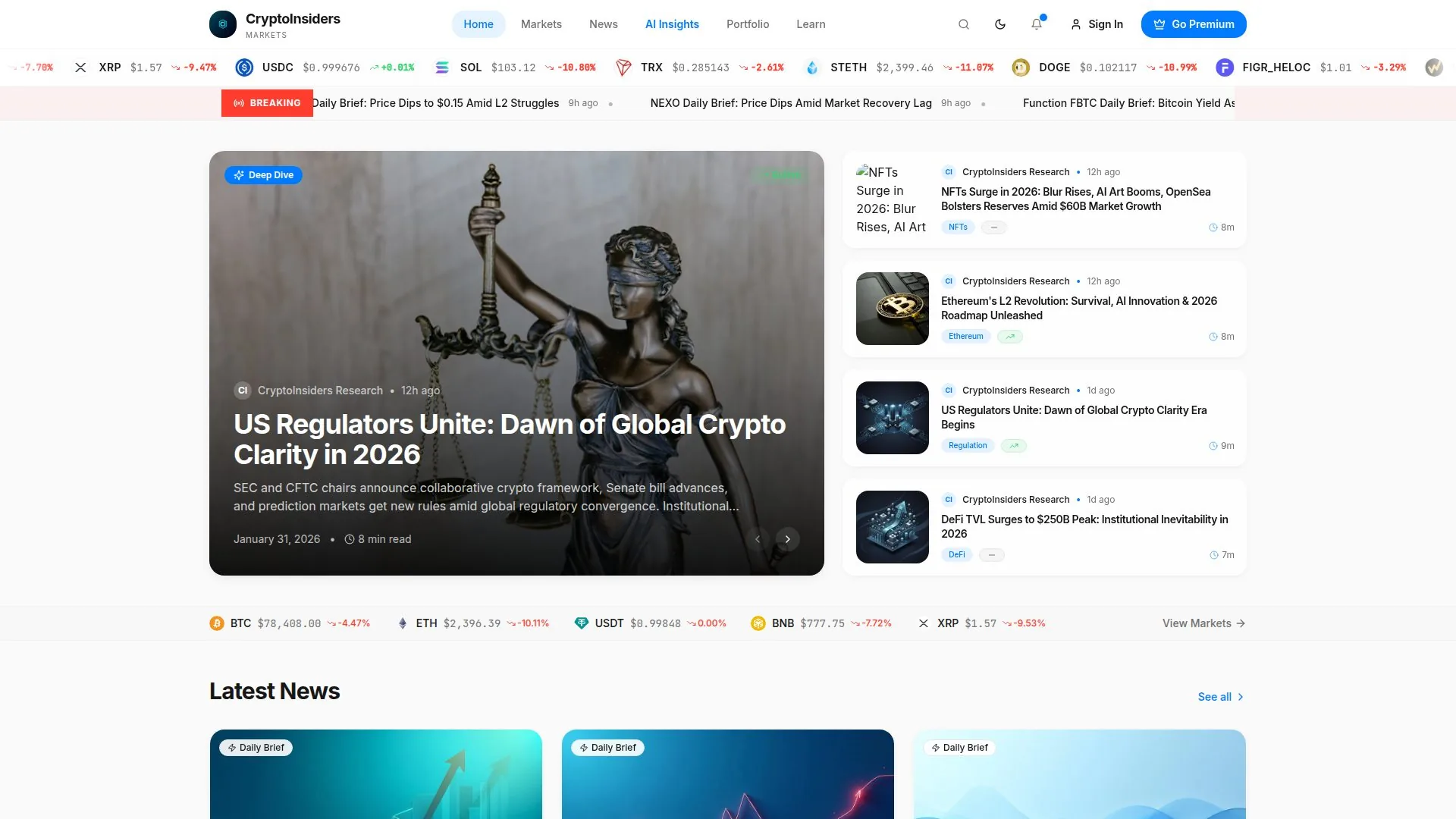 CryptoInsiders — Nieuws Platform